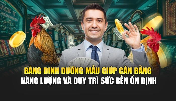 Bảng dinh dưỡng mẫu giúp cân bằng năng lượng và duy trì sức bền ổn định